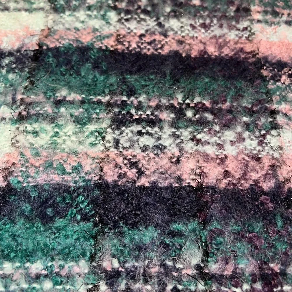 Jacques d’Albry Paris Mohair Blend Made in France Plaid Soft Cozy Scarf  63